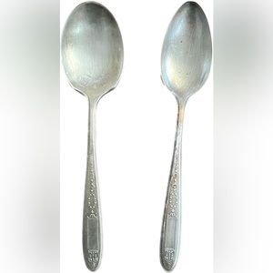 Antique silver-plate 2 spoons